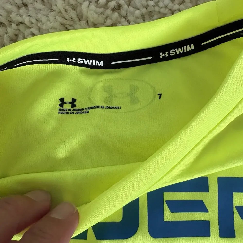Under Armour | Swim Shorts and Rash Guard Shirt Matching Set Neon Yellow NWT- 7